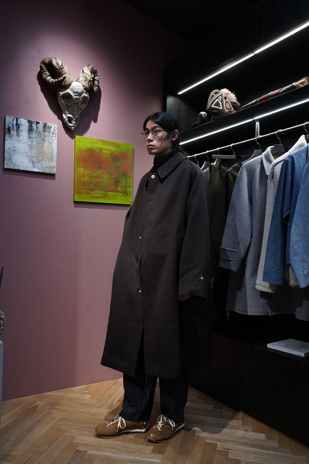 Omar Afridi(オマールアフリディ)のBALMACAAN COAT(TOBACCO)(コート)の