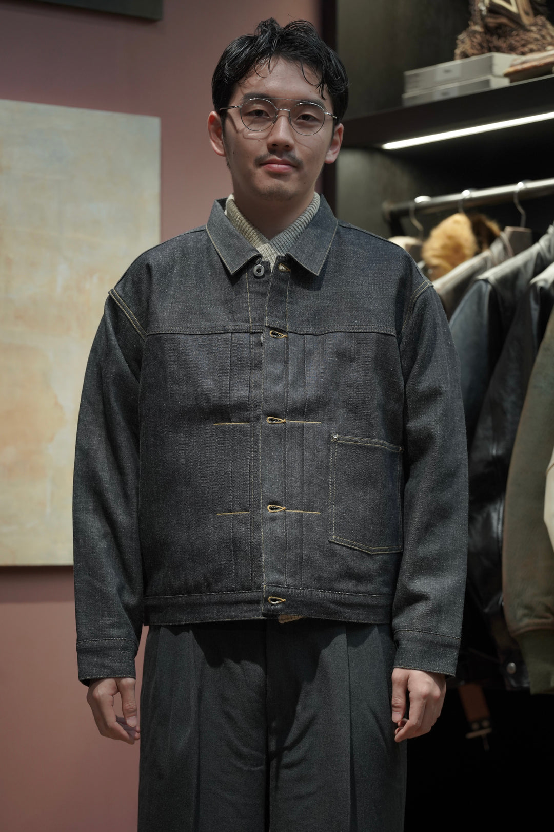 Taiga Takahashi(タイガタカハシ)のDENIM JACKET WITH BLANKET LINING