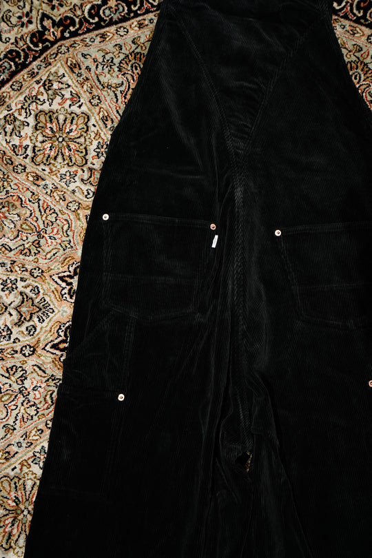 SUGARHILL(シュガーヒル)のCOURDUROY OVERALLS(BLACK)(オーバーオール