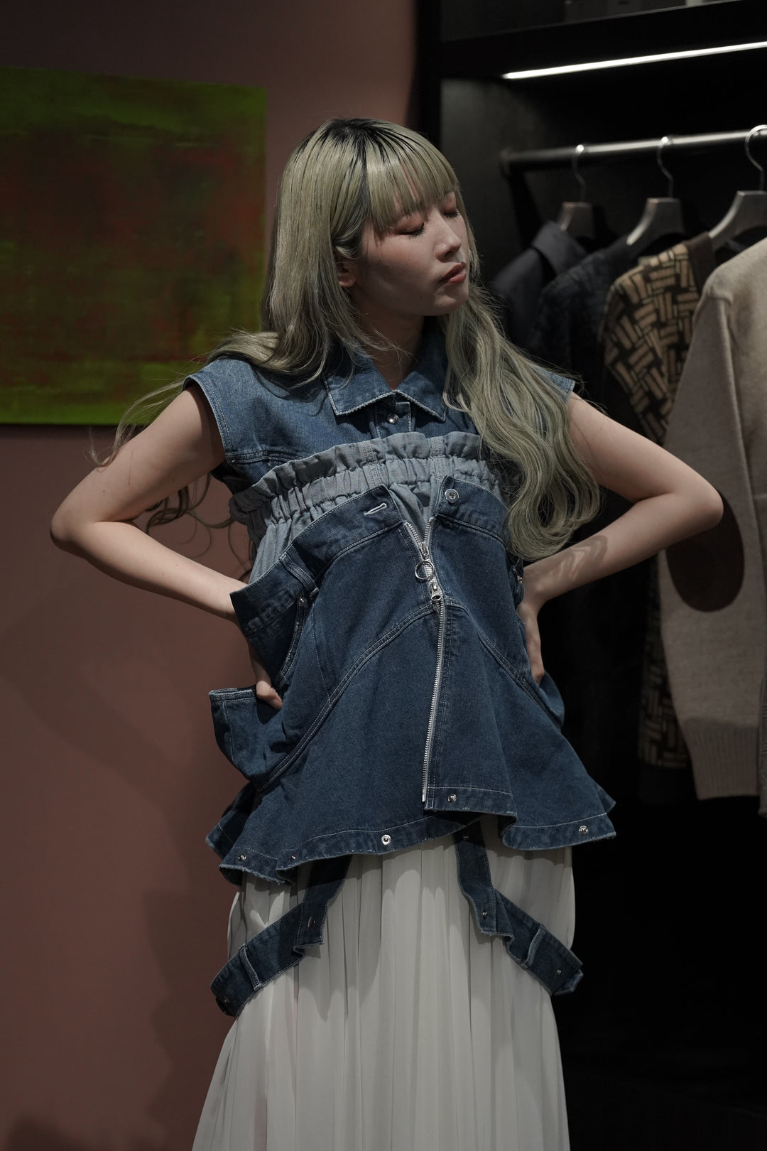 HOUGA 【HOUGA/ホウガ】jean skirt tops HOUGA(ホウガ)のjean skirt tops(blue)(スカート)の通販 | CEDARWOOD