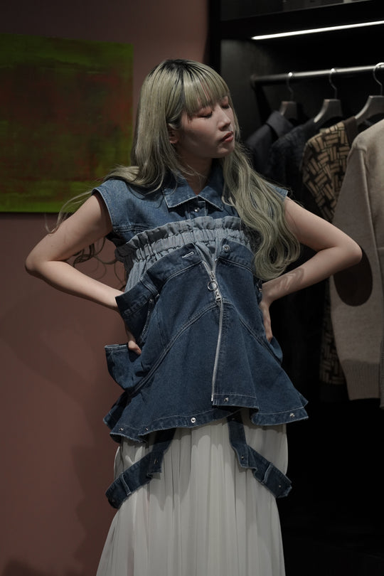 【HOUGA/ホウガ】jean skirt tops HOUGA(ホウガ)のjean skirt tops(blue)(スカート)の通販 | CEDARWOOD