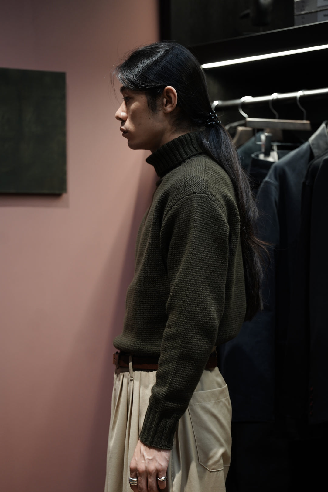 Taiga Takahashi(タイガタカハシ)のA.R.C TURTLENECK SWEATER(KHAKI