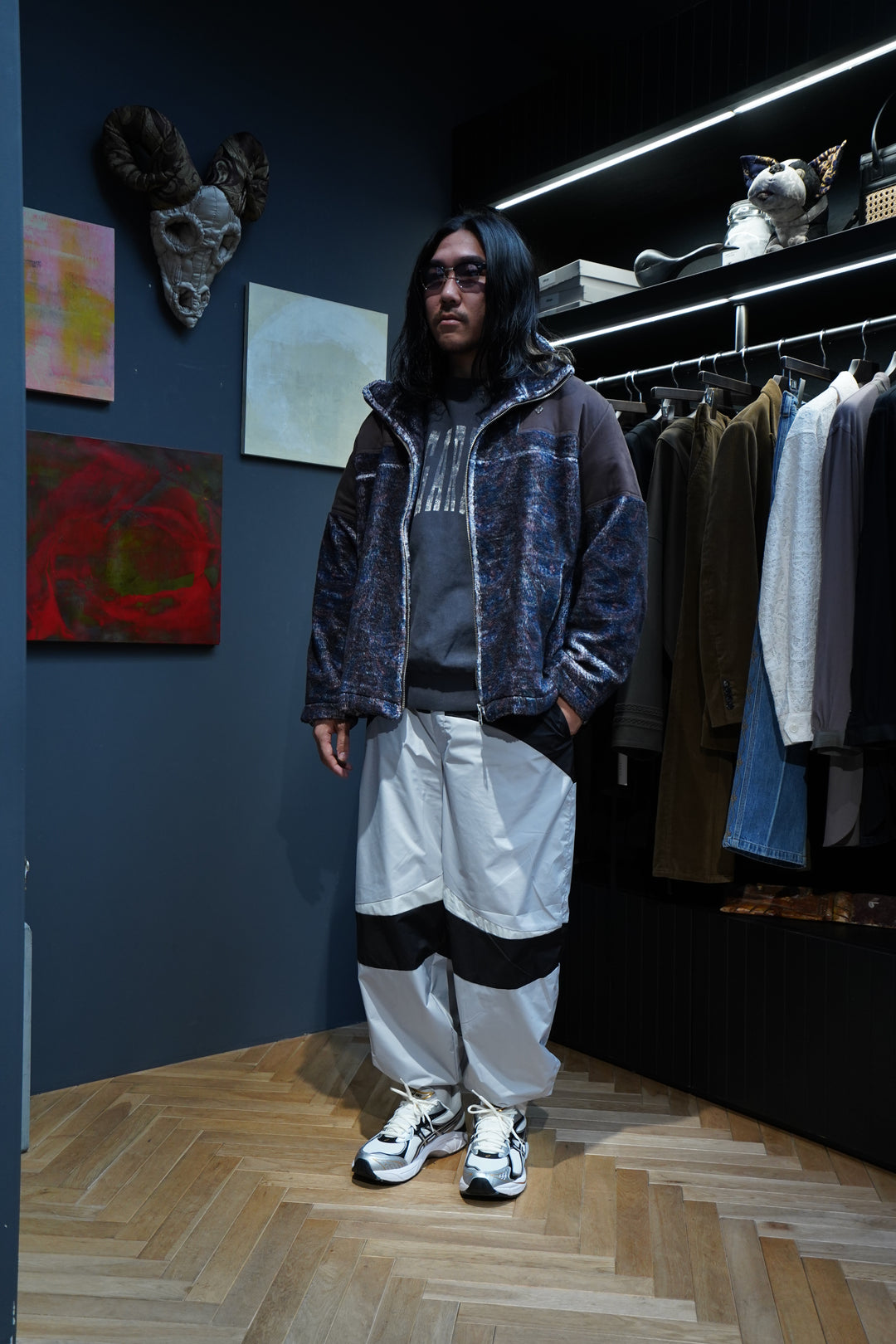 SUGARHILL(シュガーヒル)のCOLLEGE PRINT SWEAT SHIRT(AGED BLACK