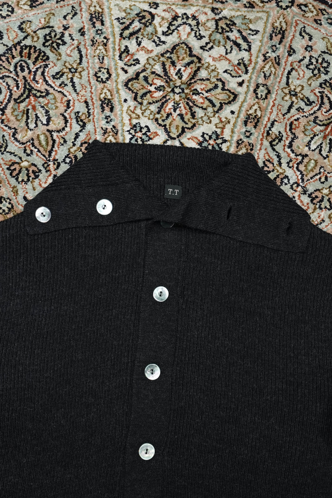 Taiga Takahashi(タイガタカハシ)のTURTLENECK CARDIGAN(CHARCOAL