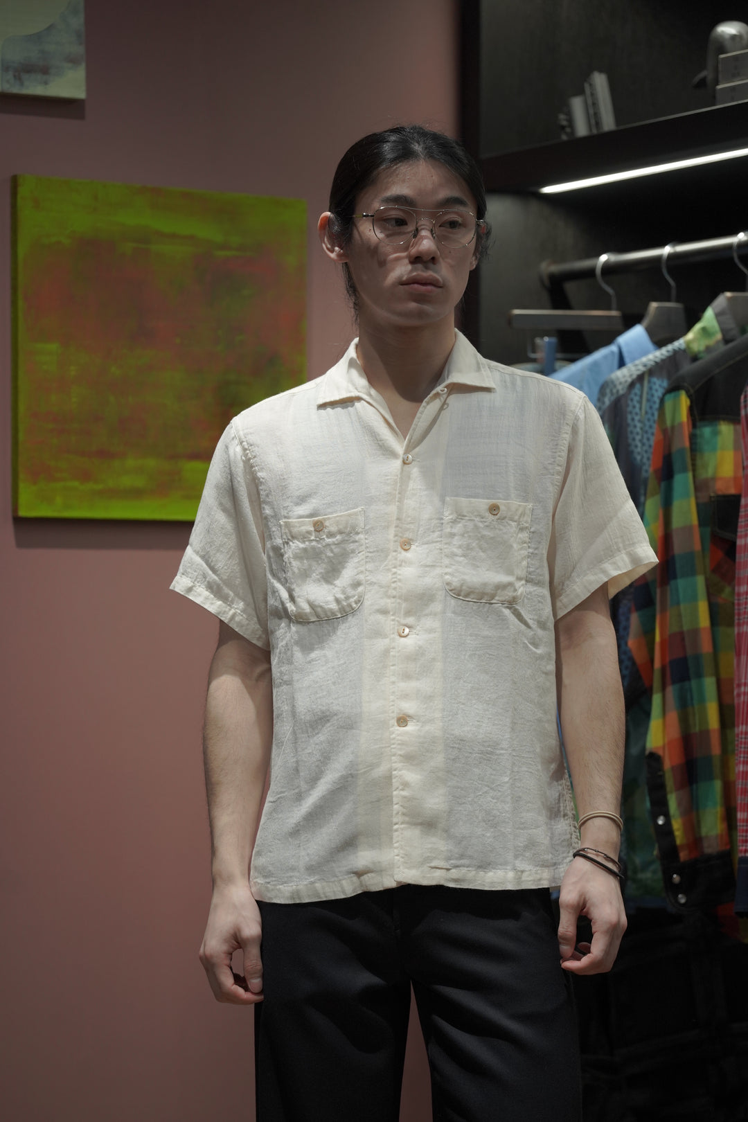 2016 TOKAI SAGAMI 選手シャツ Taiga Takahashi(タイガタカハシ)2026SSのSIR GUY SHIRT (IVORY