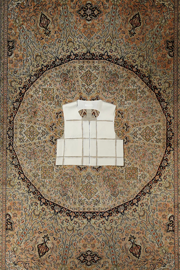 美品✨24SS ノブユキマツイ NOBUYUKI MATSUI フレームベスト Nobuyuki Matsui(ノブユキマツイ)のFramed vest(WHITE)(ベスト