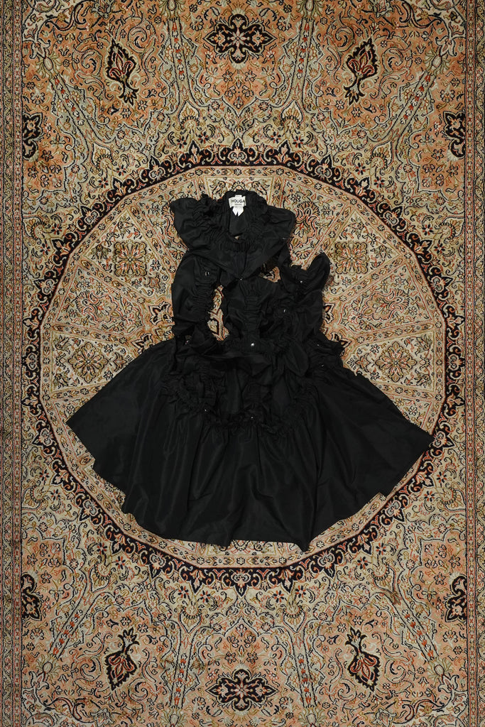 女性が喜ぶ♪ HOUGA(ホウガ)のvivi frill dress(black)(スカート)の通販 ワンピース