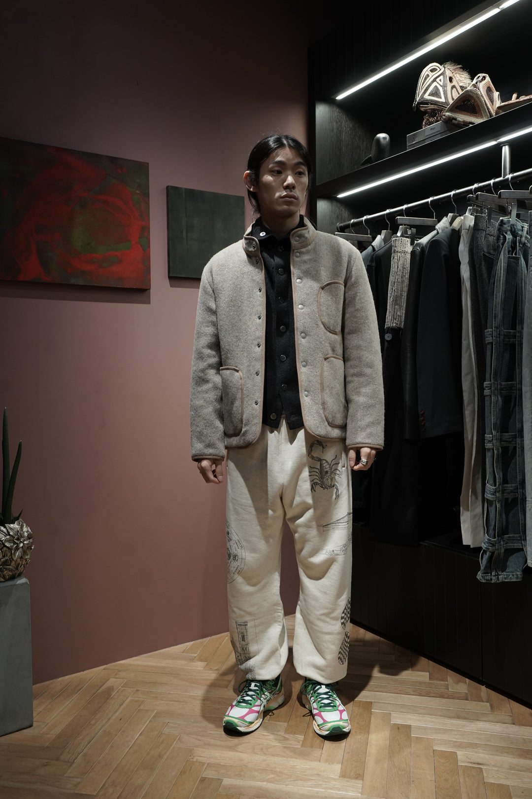 Taiga Takahashi(タイガタカハシ)のQUILT LINING BLANKET JACKET(BEIGE