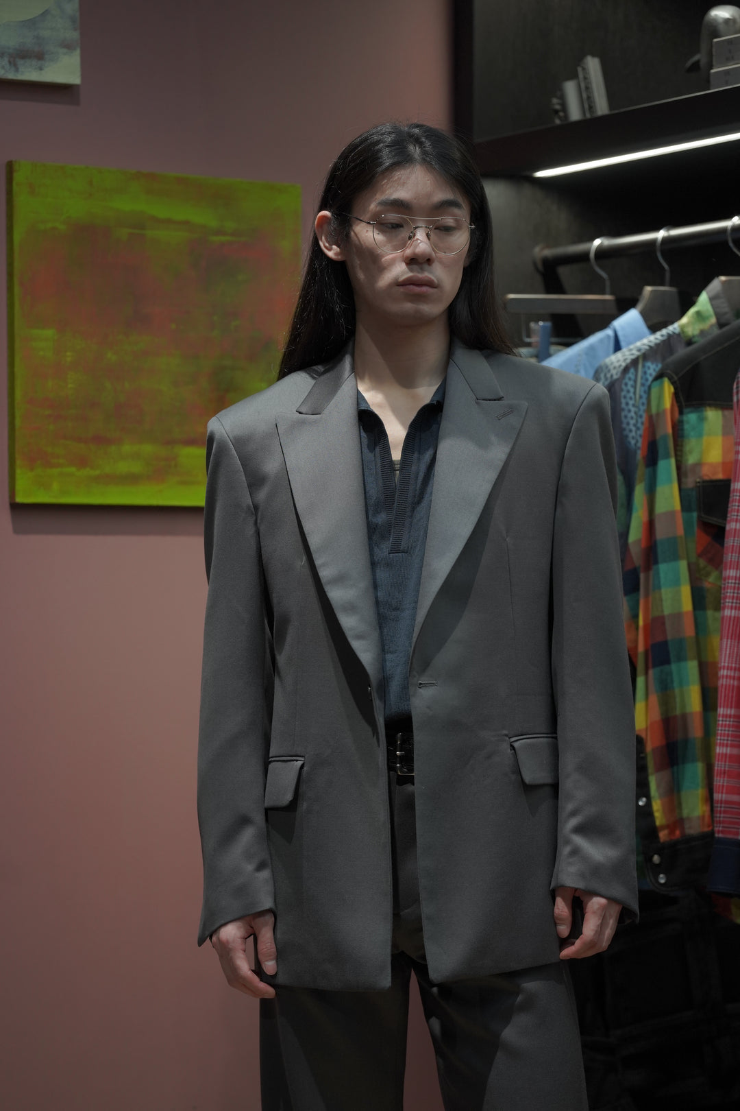 Omar Afridi(オマールアフリディ)26SSのSINGLE TAILORED JACKET(GREY