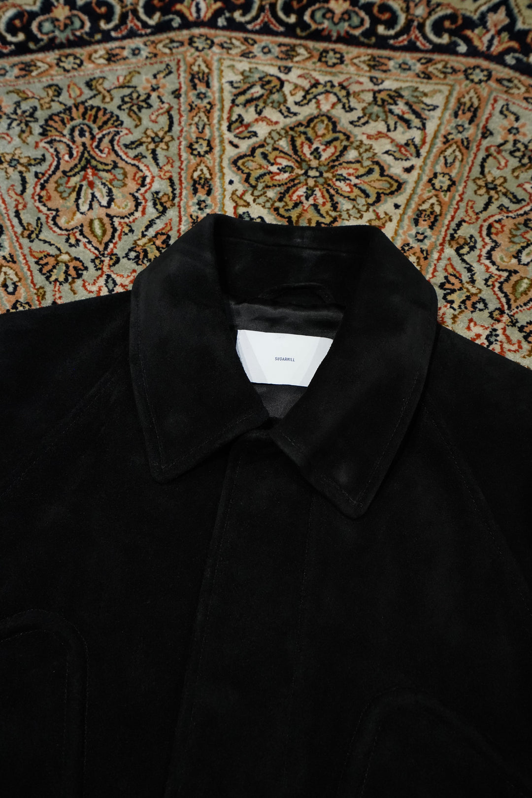 SUGARHILL(シュガーヒル)のSUEDE PIPING LEATHER BLOUSON(BLACK