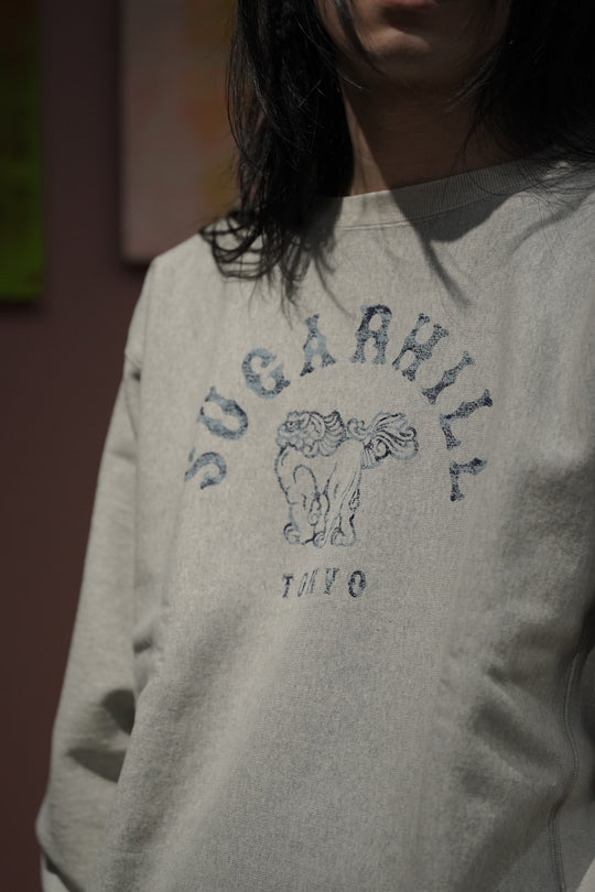 SUGARHILL(シュガーヒル)のLOGO PRINTED SWEATSHIRT(HEATHER GRAY