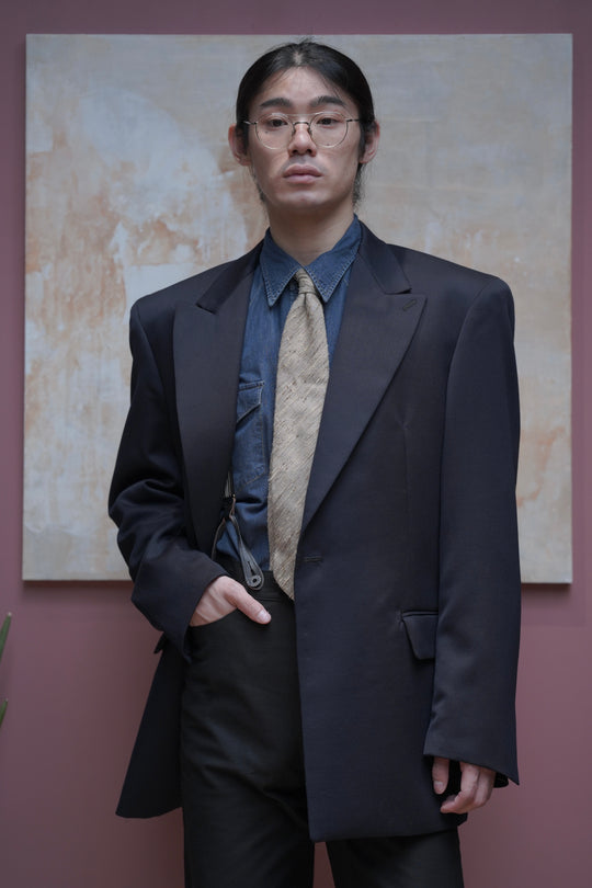 Omar Afridi(オマールアフリディ)26SSのSINGLE TAILORED JACKET(NAVY