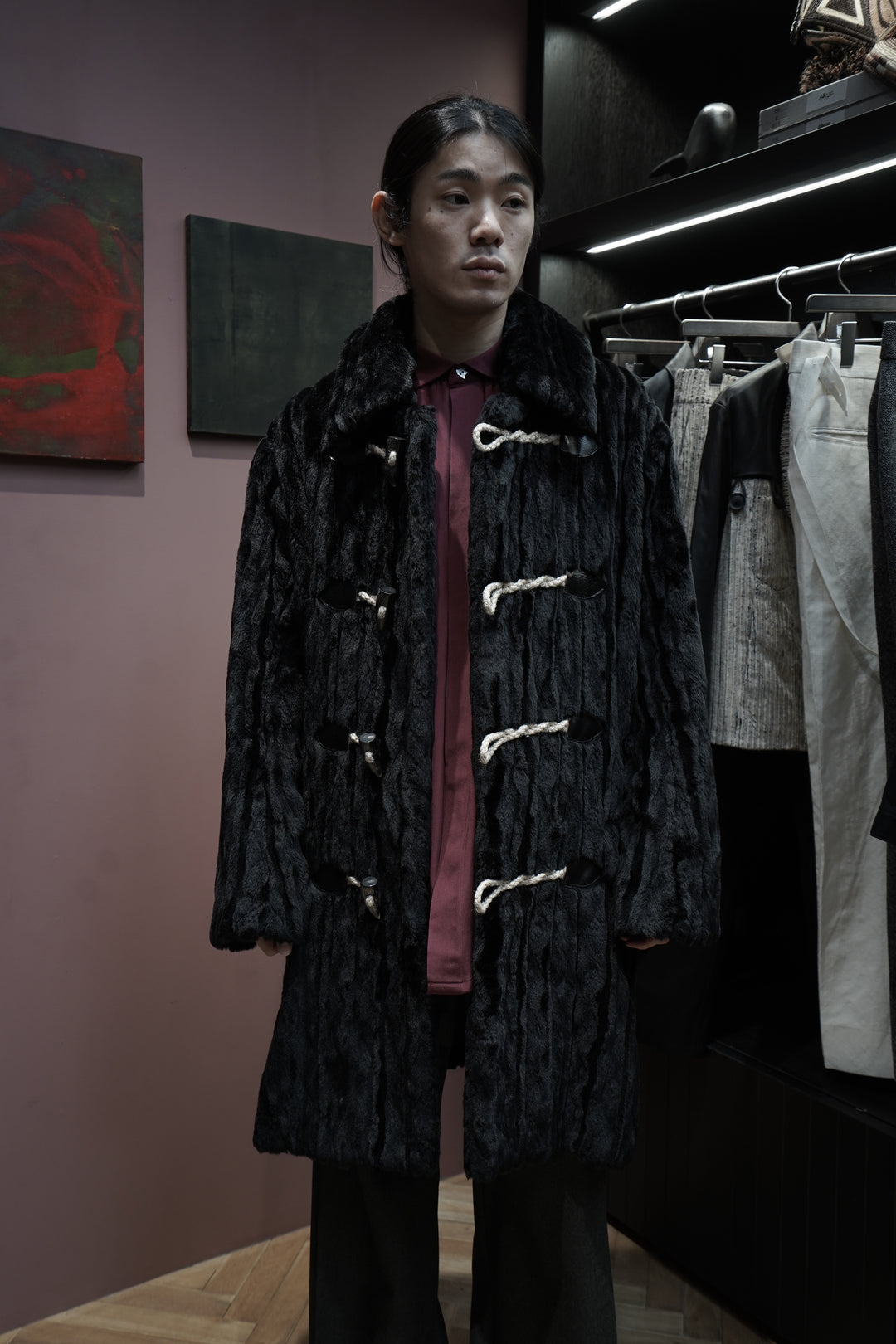 SUGARHILL(シュガーヒル)25AWのFUR COAT(BLACK)(コート)の通販