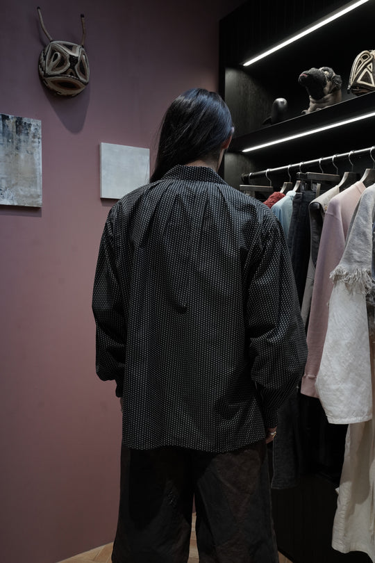SARTO(サルト)25SSのOPEN COLLAR BLOUSE(BLACK/O.WHITE)(トップス)の