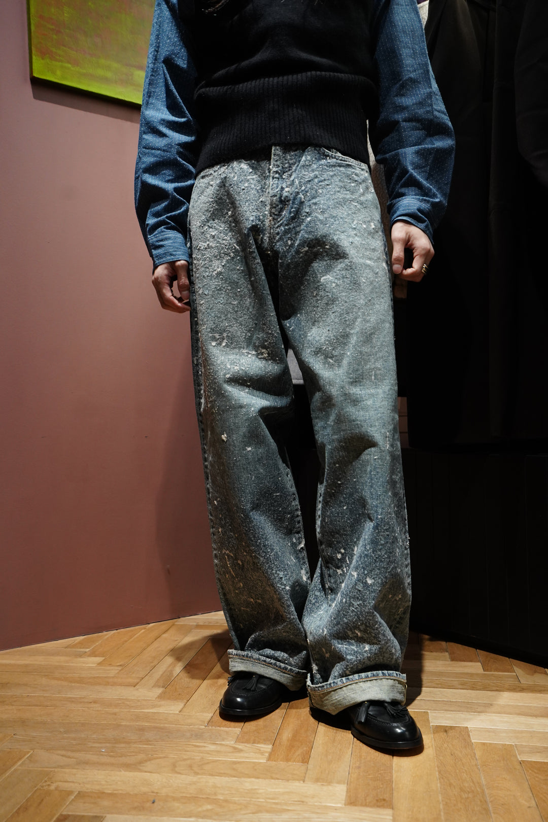 SUGARHILL(シュガーヒル)のMOLDED DENIM TROUSERS WIDE CUT