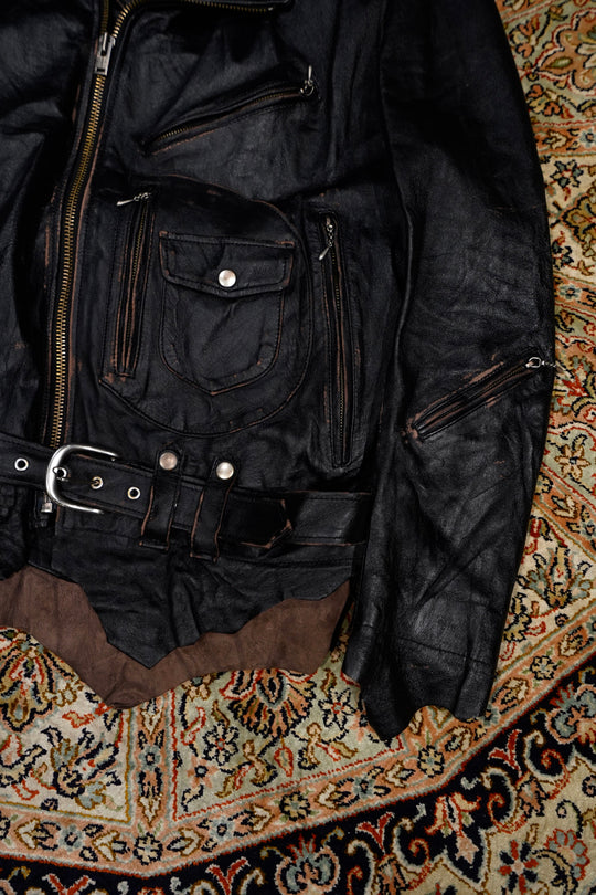 SUGARHILL(シュガーヒル)のDESTRESSED RIDER'S JACKET(BLACK)(レザー
