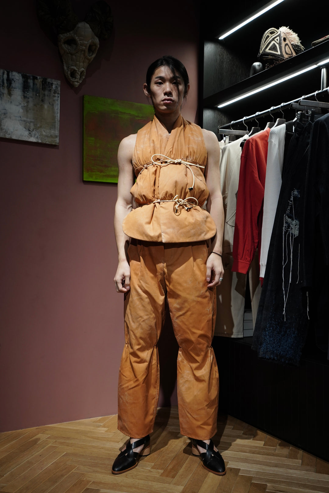 Nobuyuki Matsui 2020ss ジャンプスーツ　つなぎ Nobuyuki Matsui(ノブユキ マツイ)のSand pants(Sand)(パンツ)の通販