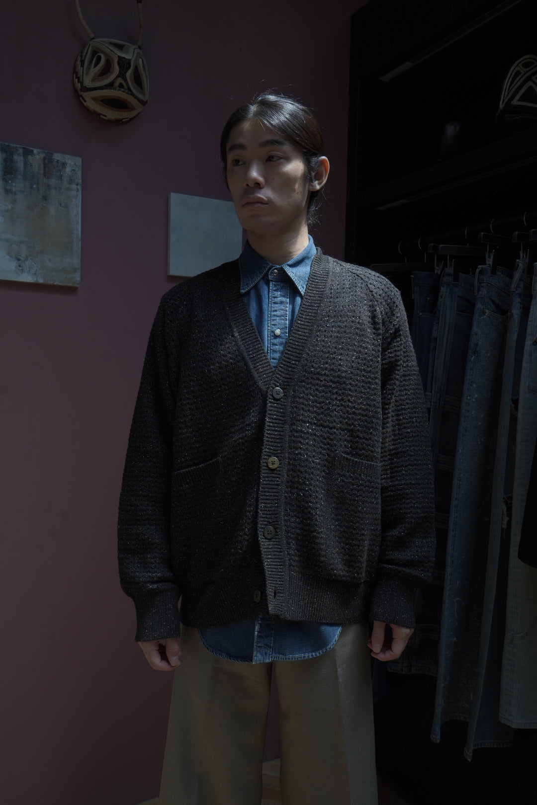 SUGARHILL(シュガーヒル)25AWのCOLOR NEP WOOL CARGIDAN(BLACK