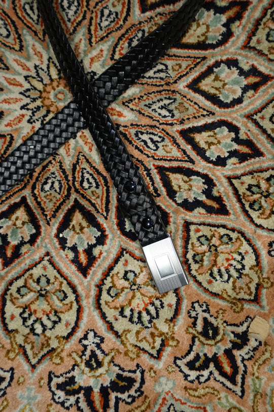 Taiga Takahashi(タイガタカハシ)のBASKETWEAVE PATTERN BELT(BLACK