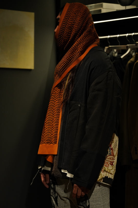 NICHOLAS DALEY(ニコラス デイリー)のWAVE SCARF(ORANGE/NAVY