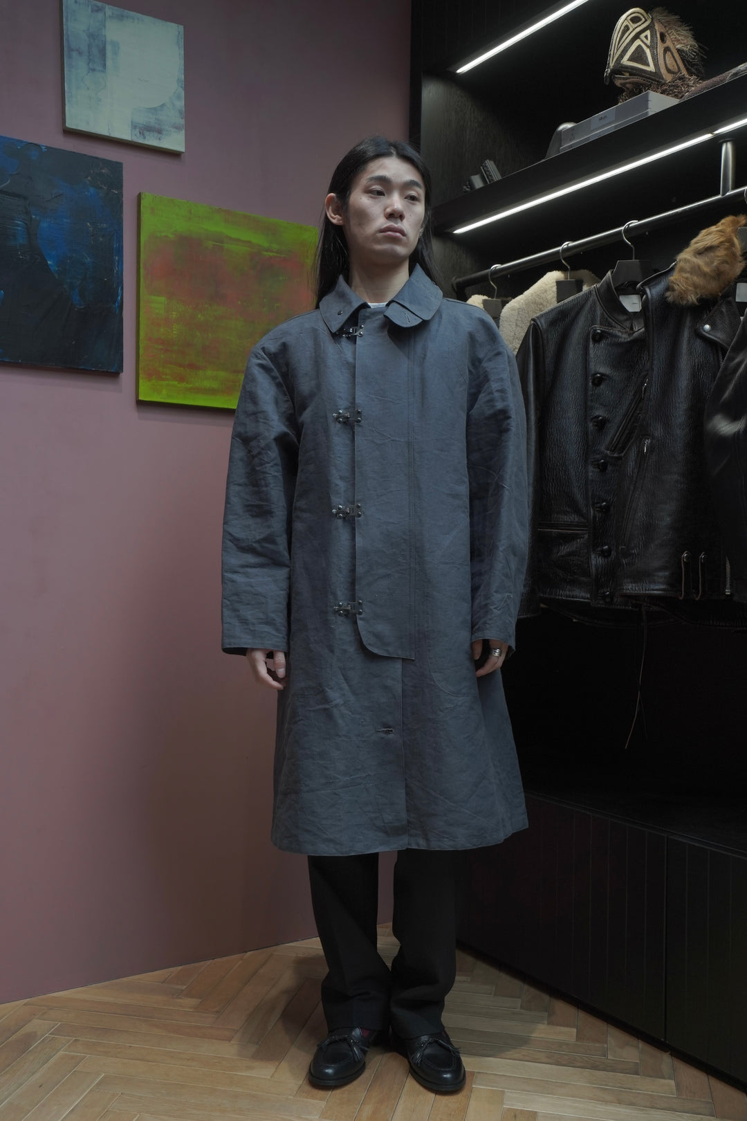 Taiga Takahashi(タイガタカハシ)2026SSのM-1918 RAIN COAT (CHARCOAL