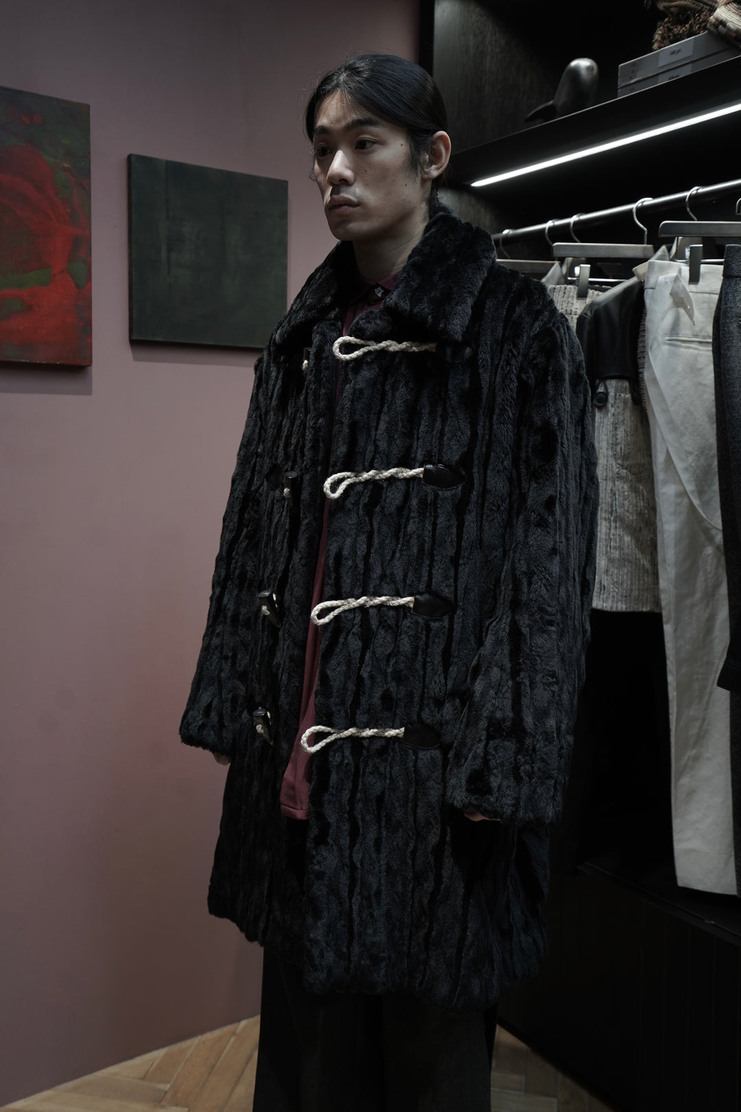 SUGARHILL(シュガーヒル)25AWのFUR COAT(BLACK)(コート)の通販