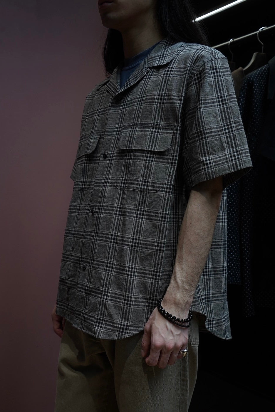 SUGARHILL(シュガーヒル)26HSのLINEN OPEN-COLLAR HALF SLEEVE SHIRT