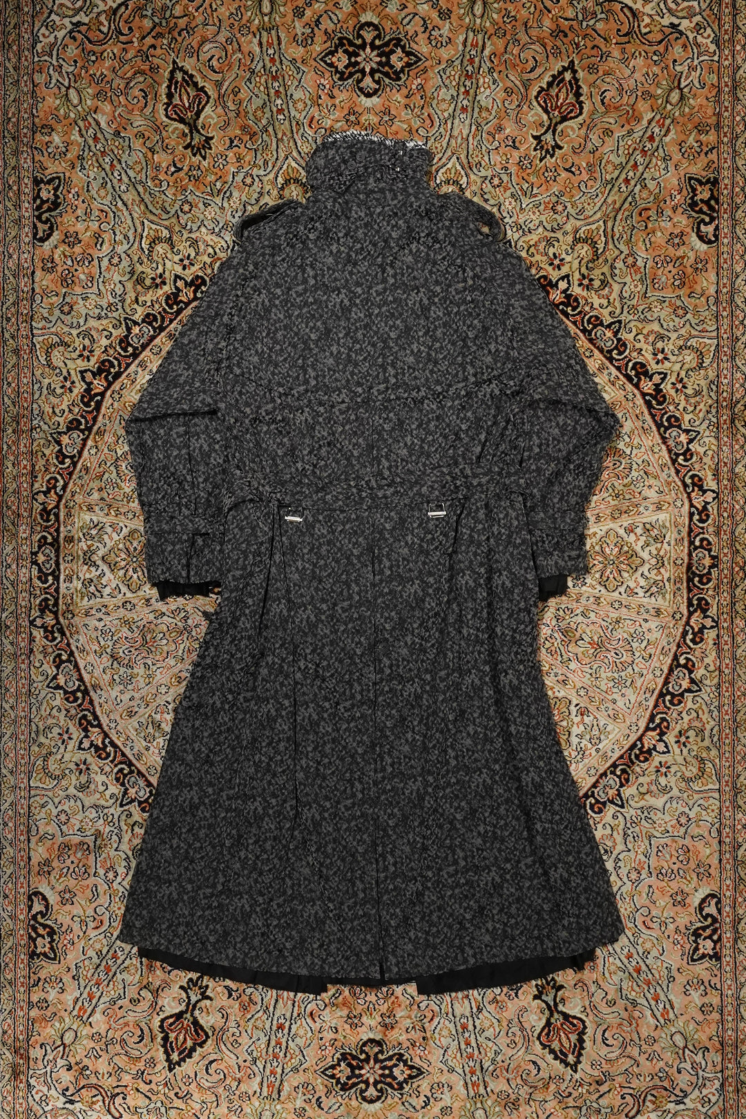 SUGARHILL的URETHANE JACQUARD TRENCH COAT(BLACK&WHITE)（外套