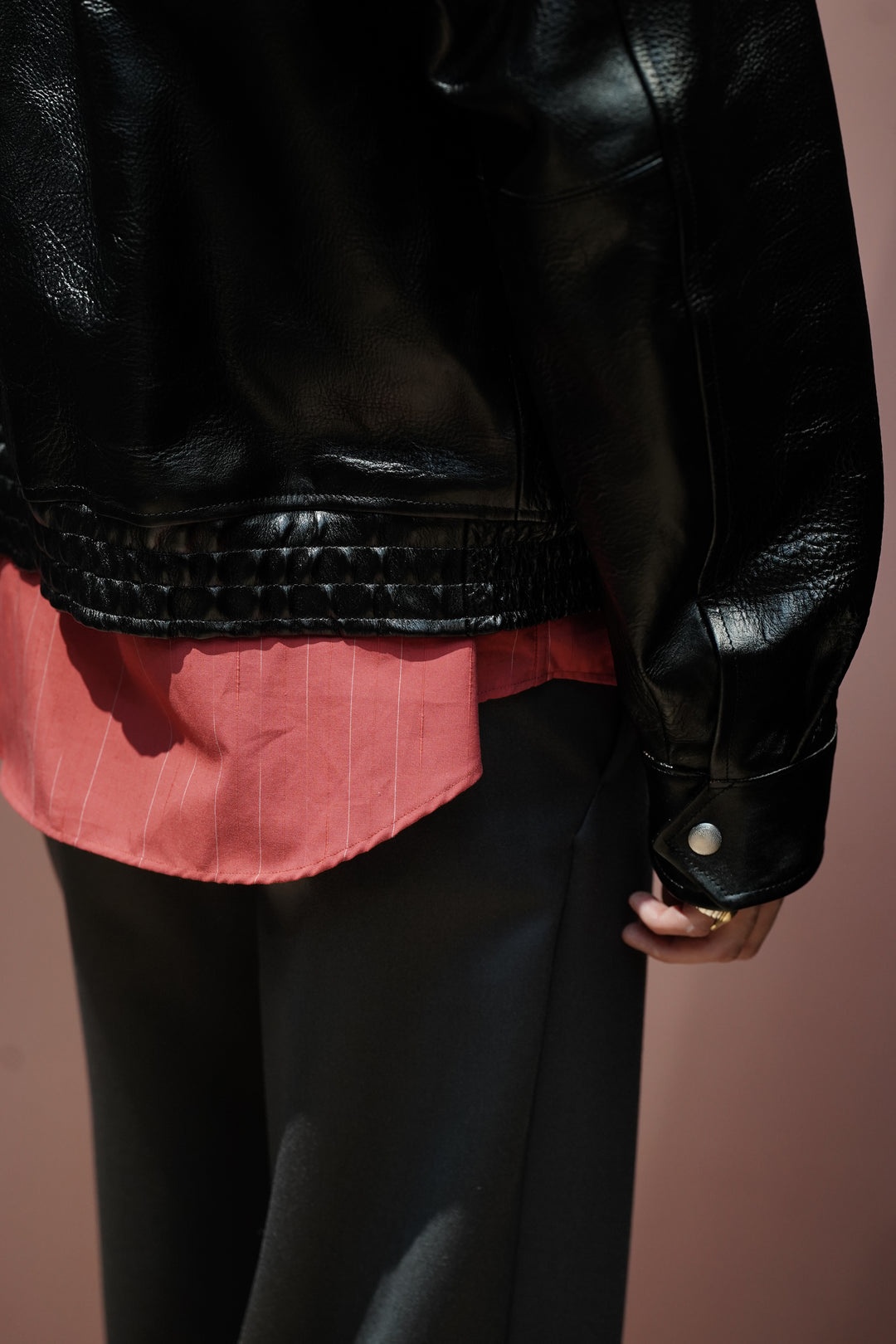 SUGARHILL(シュガーヒル)26SSのSHRINK BOMBER JACKET(BLACK SHRINK
