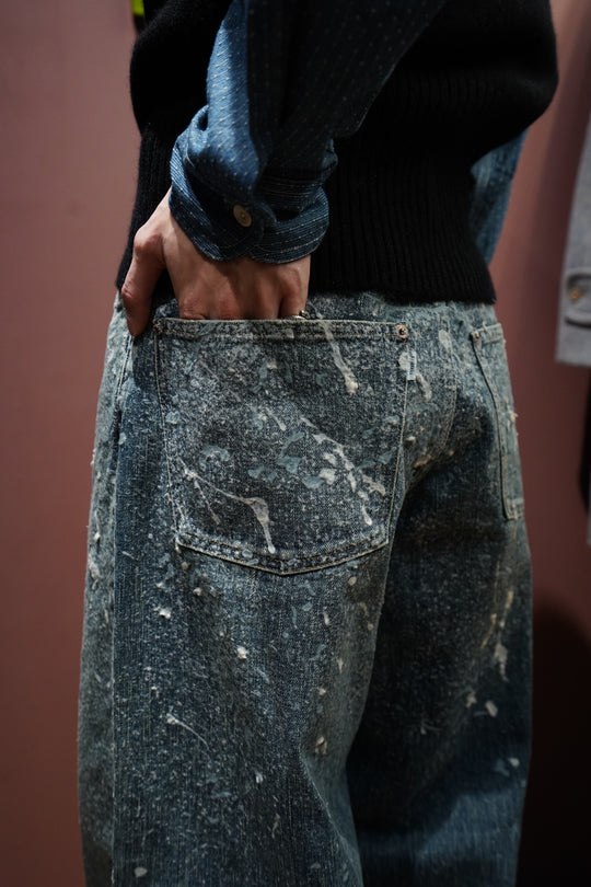 SUGARHILL(シュガーヒル)のMOLDED DENIM TROUSERS WIDE CUT(INDIGO