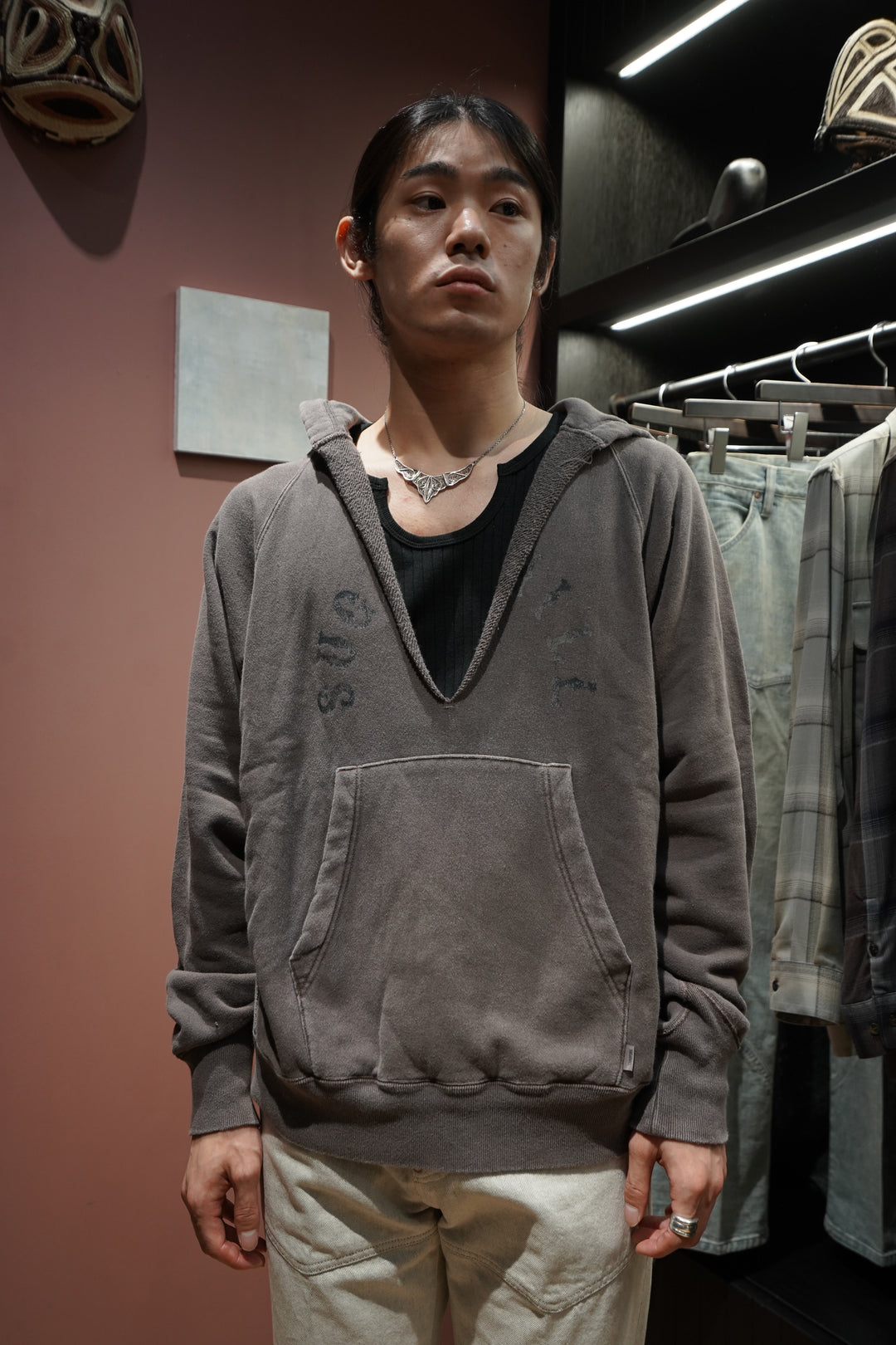 SUGARHILL(シュガーヒル)2025MIDSのRIPPED HOODIE(DARK PURPLE