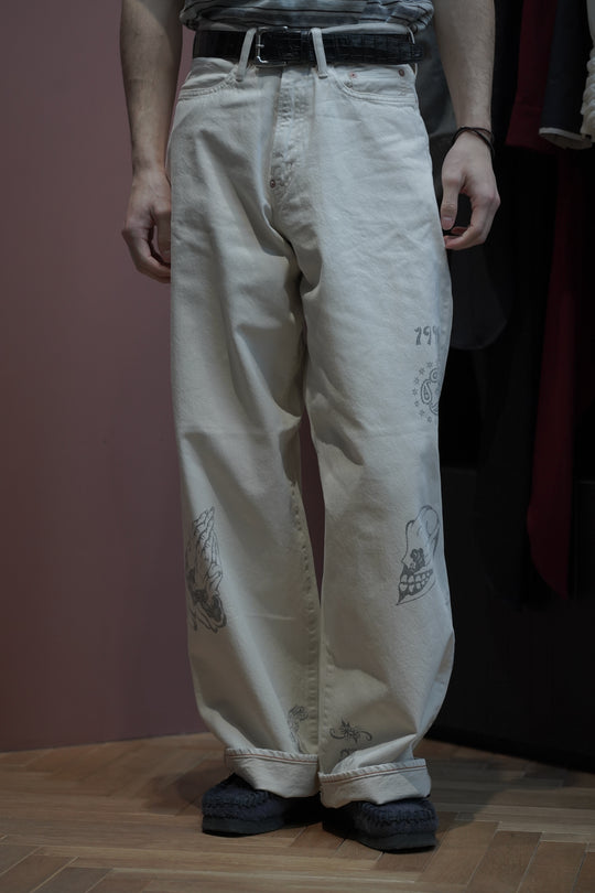SUGARHILL(シュガーヒル)26SSのTATTOO FLASH PRINT MODERN DENIM WIDE