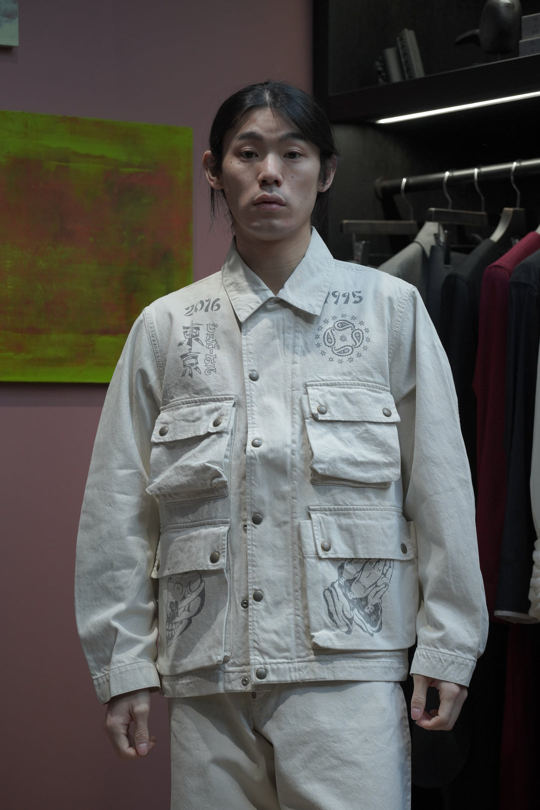 ジャケット・アウター SUGARHILL TATTOO FLASH PRINT POCKET JKT2 SUGARHILL(シュガーヒル)のTATTOO FLASH PRINT POCKET DENIM JACKETの