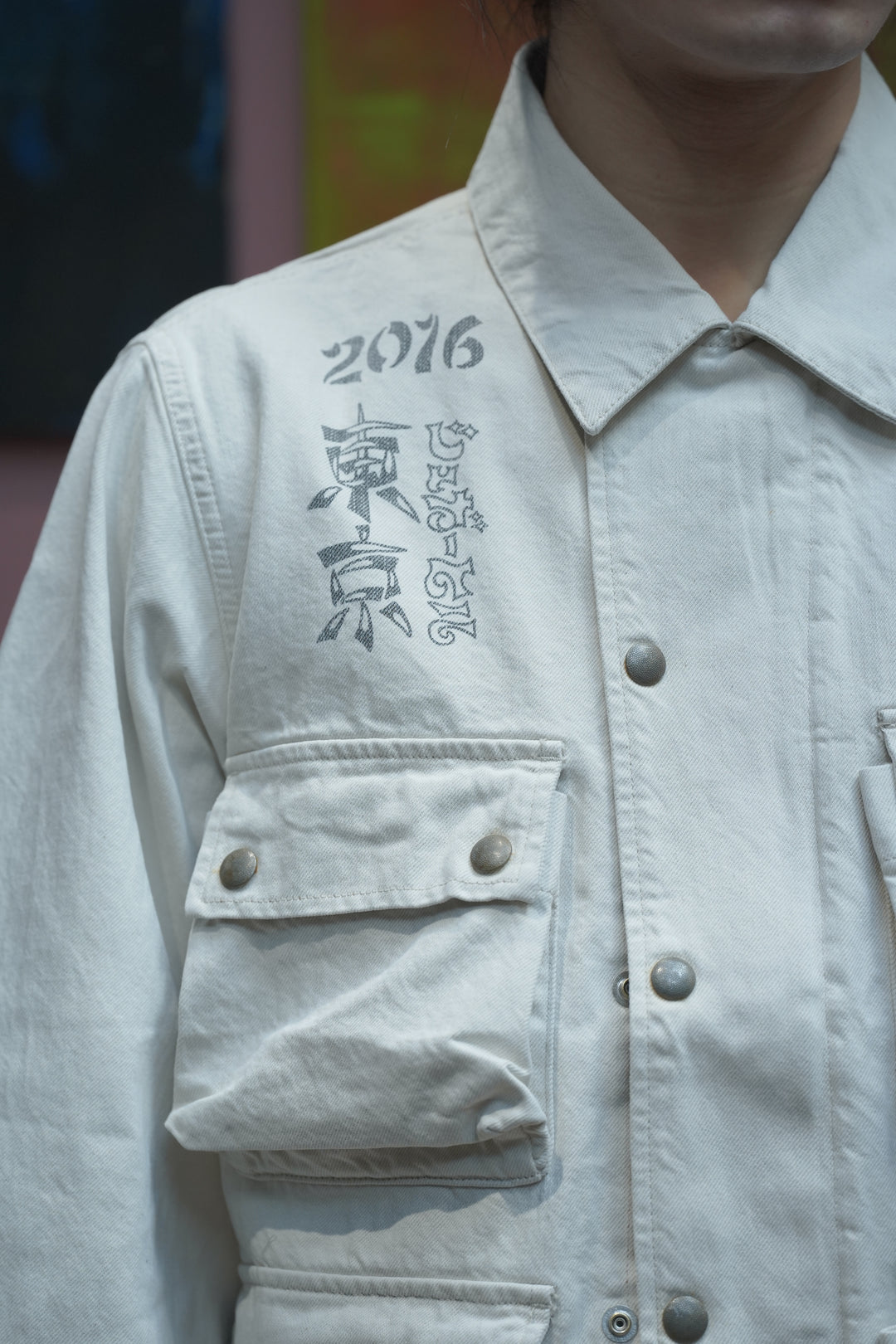 ジャケット・アウター SUGARHILL TATTOO FLASH PRINT POCKET JKT2 TATTOO FLASH PRINT POCKET DENIM JACKET(2 ECRU): SUGARHILL: MENS