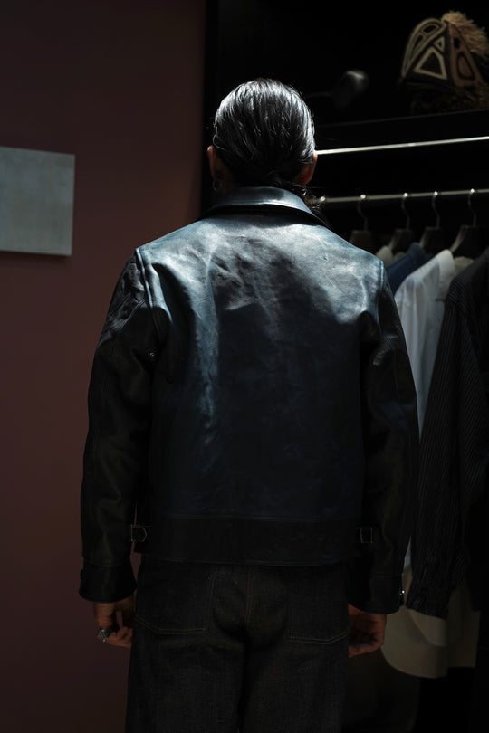 Taiga Takahashi(タイガタカハシ)のCOSSACK LEATHER JACKET(AI DYED