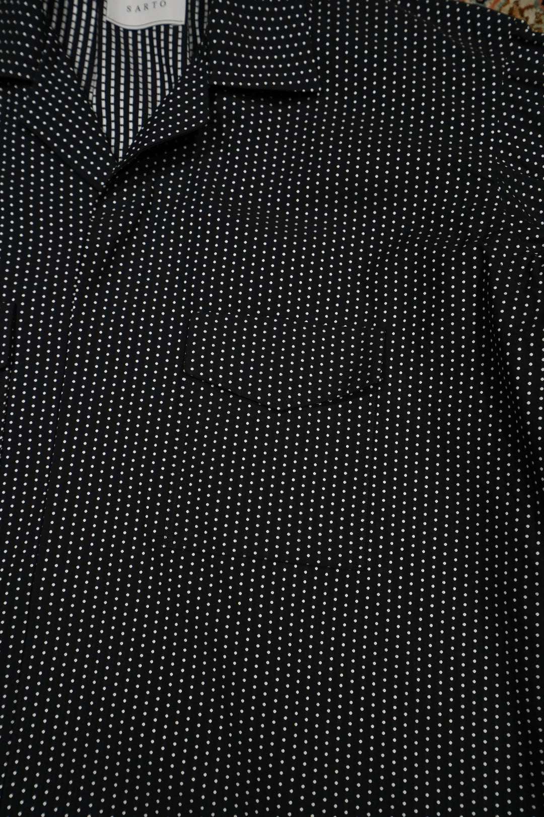 SARTO(サルト)25SSのOPEN COLLAR BLOUSE(BLACK/O.WHITE)(トップス)の
