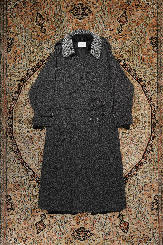 SUGARHILL(シュガーヒル)のURETHANE JACQUARD TRENCH COAT(BLACK&WHITE