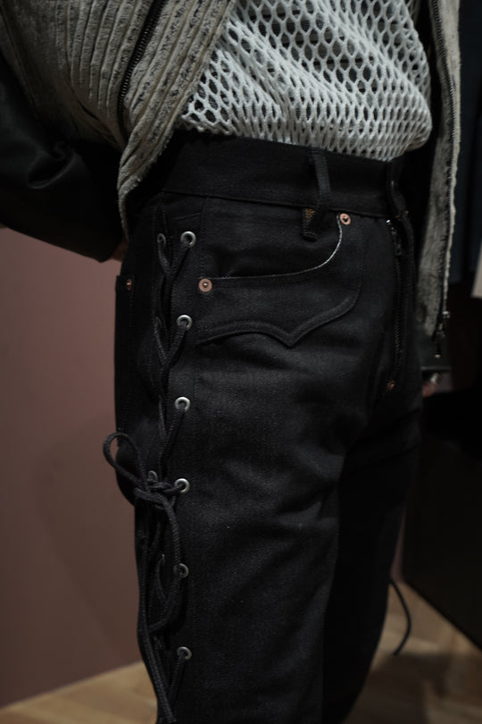 SUGARHILL(シュガーヒル)25AWのTWISTED HEATHER DENIM PANTS(RED x