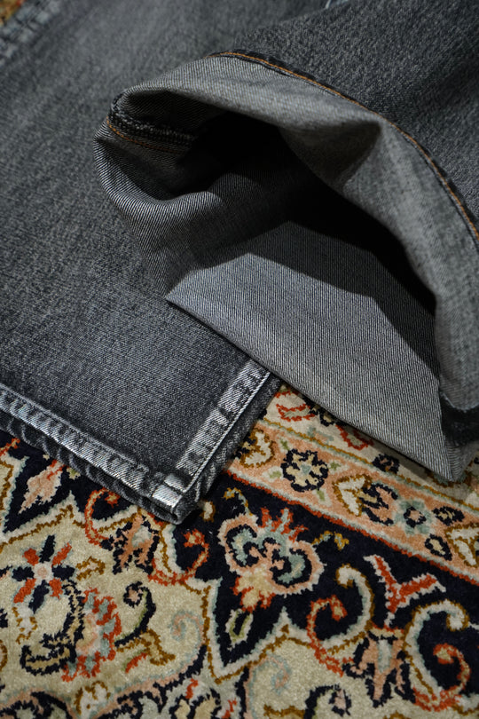 SUGARHILL(シュガーヒル)のFOILED DENIM TROUSERS WIDE CUT(BLACK