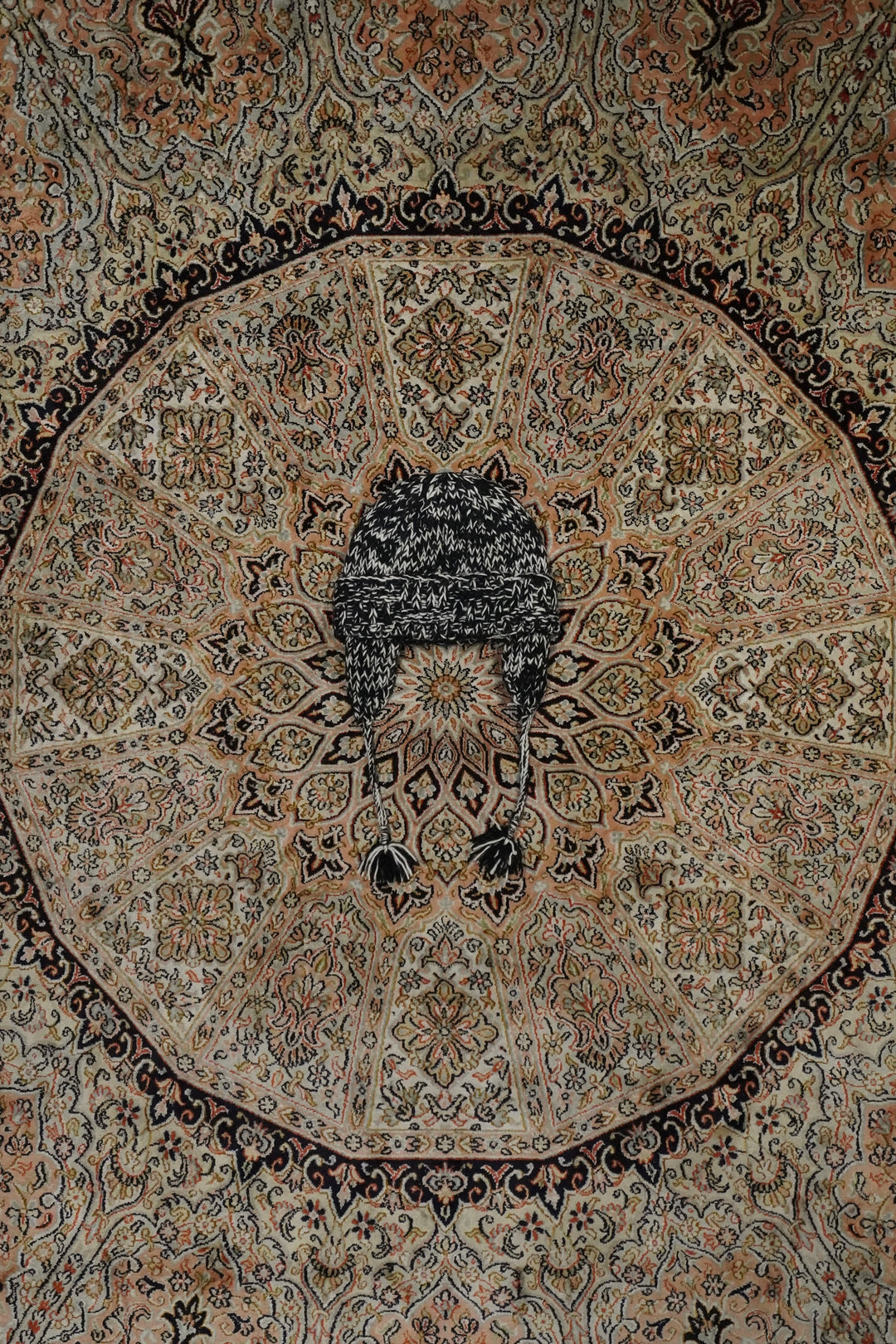 STEAF(スティーフ)のSYMBIOSIS HAND KNITCAP(ASPHALT BLACK)(ニット帽