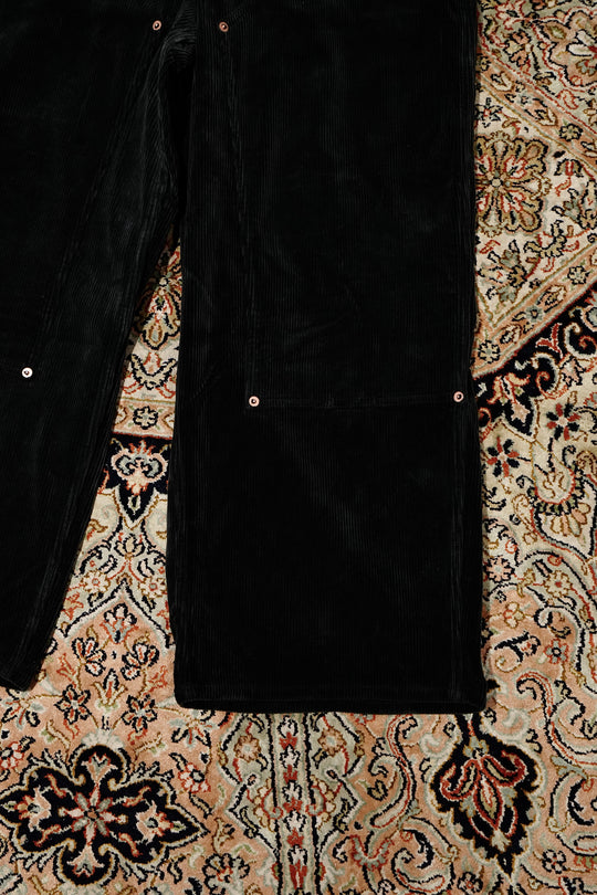 SUGARHILL(シュガーヒル)のCOURDUROY OVERALLS(BLACK)(オーバーオール