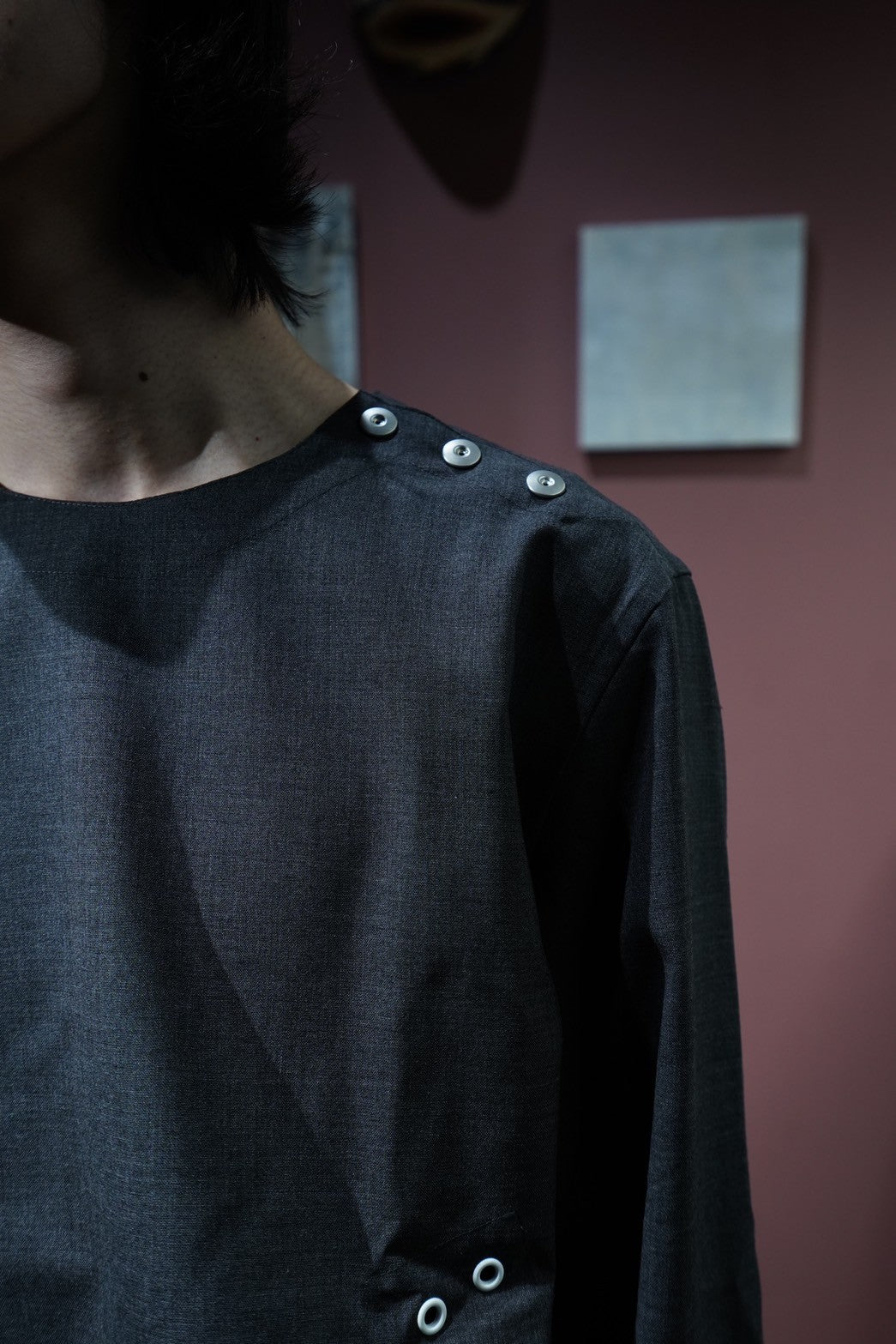 Omar Afridi Cinched Shirt （Grey） -FASCINATE