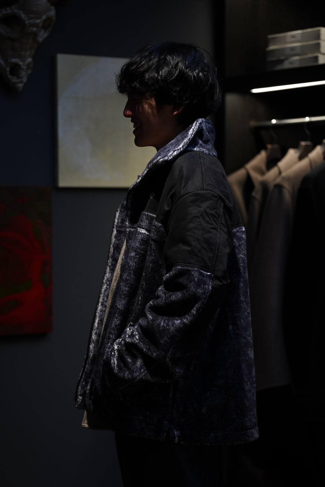 Children of the discordanceのPAISLEY FLEECE JACKET(PAIS BLK)の通販