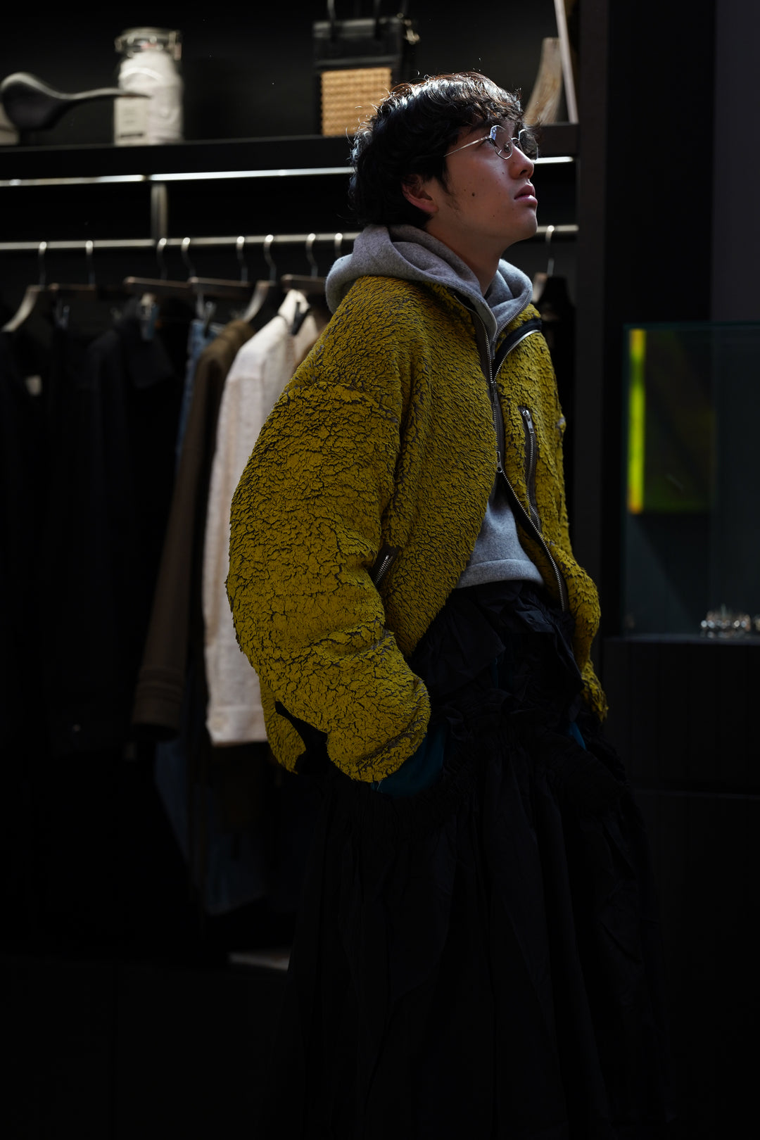 【Jubilee//】★ジャケット★ APRES Sherpa Jacket Song for the Mute(ソングフォーザミュート) のPAINTED SHERPA