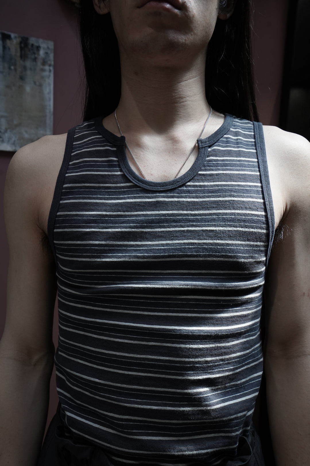 SUGARHILL(シュガーヒル)2025SSのSTRIPE TIGHT TANK TOP(DARK NAVY 