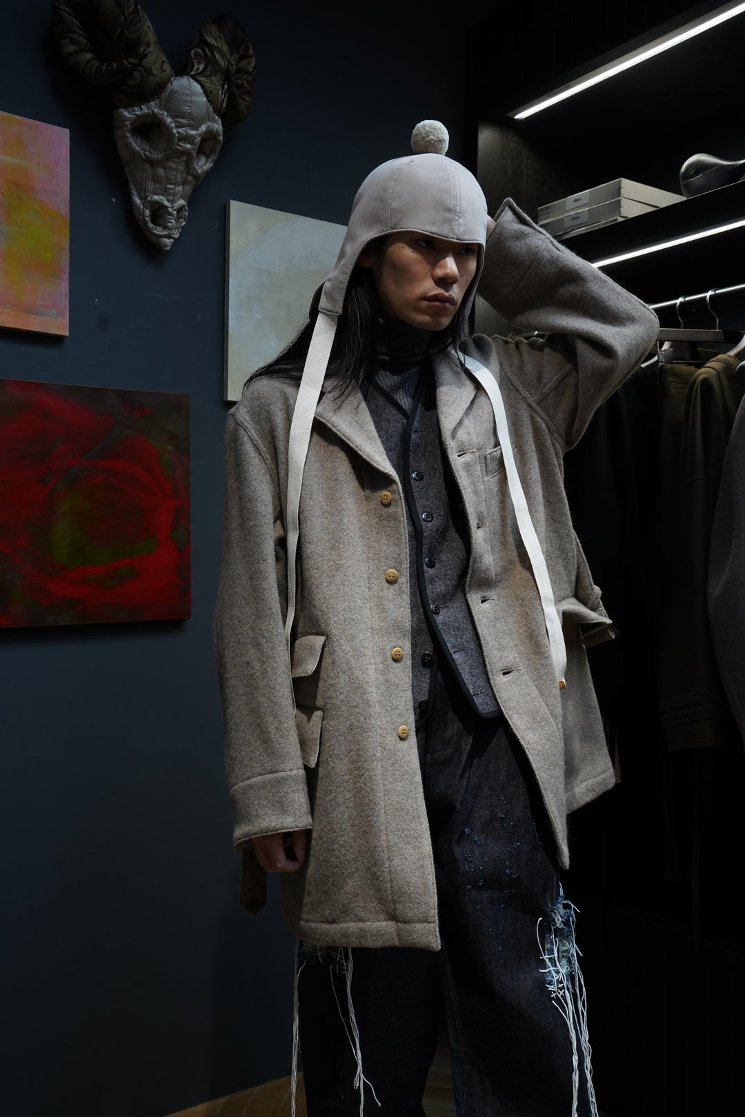 Taiga Takahashi(タイガタカハシ)のBELTED ENGINEER COAT(BEIGE)(コート)の通販 |  CEDARWOODのオンラインショップ – CEDARWOOD