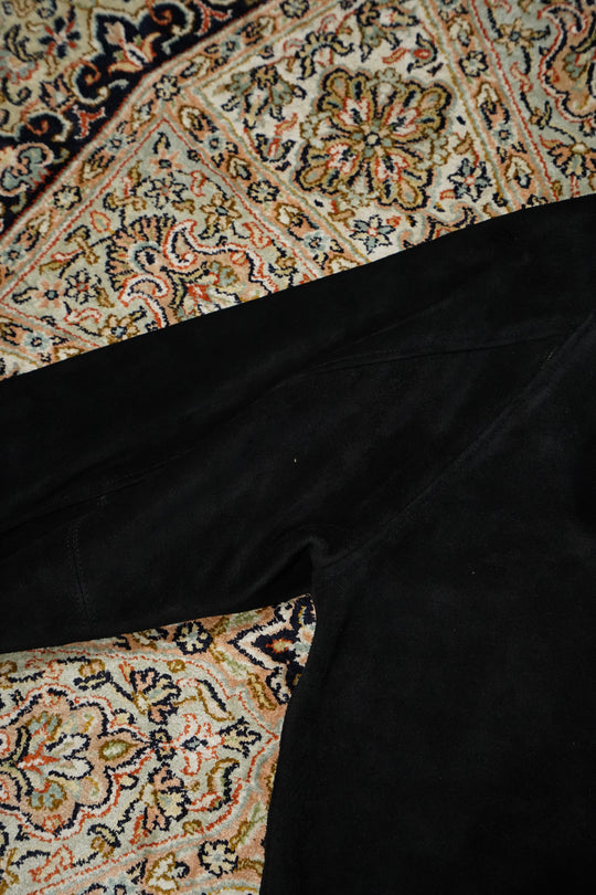 SUGARHILL(シュガーヒル)のSUEDE PIPING LEATHER BLOUSON(BLACK