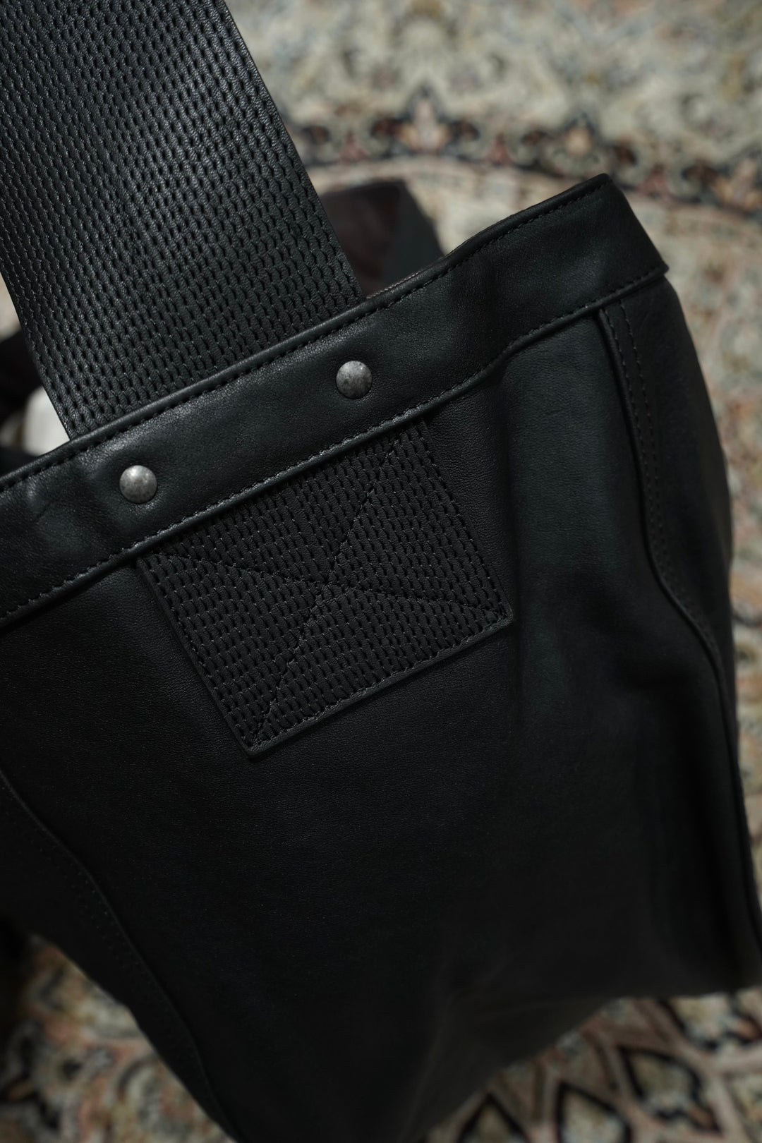 Taiga Takahashi(タイガタカハシ)のNEWSBOY BAG(BLACK LEATHER