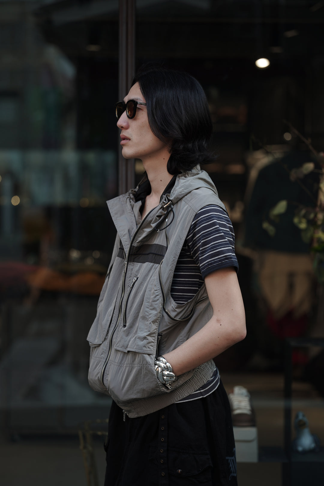 SUGARHILL(シュガーヒル)2025SSのNYLON HOODED JACKET(GRAY