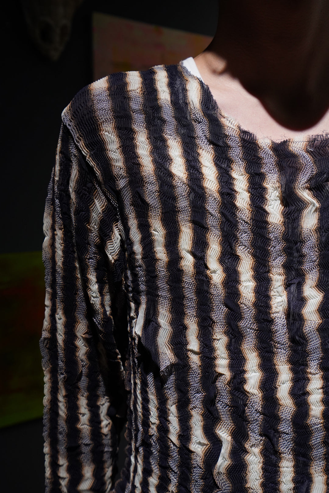 SUGARHILL(シュガーヒル)のSHEER PLEATED OMBRE PLAID TOPS SUGARHILL(シュガーヒル)のSHEER PLEATED OMBRE PLAID TOPS